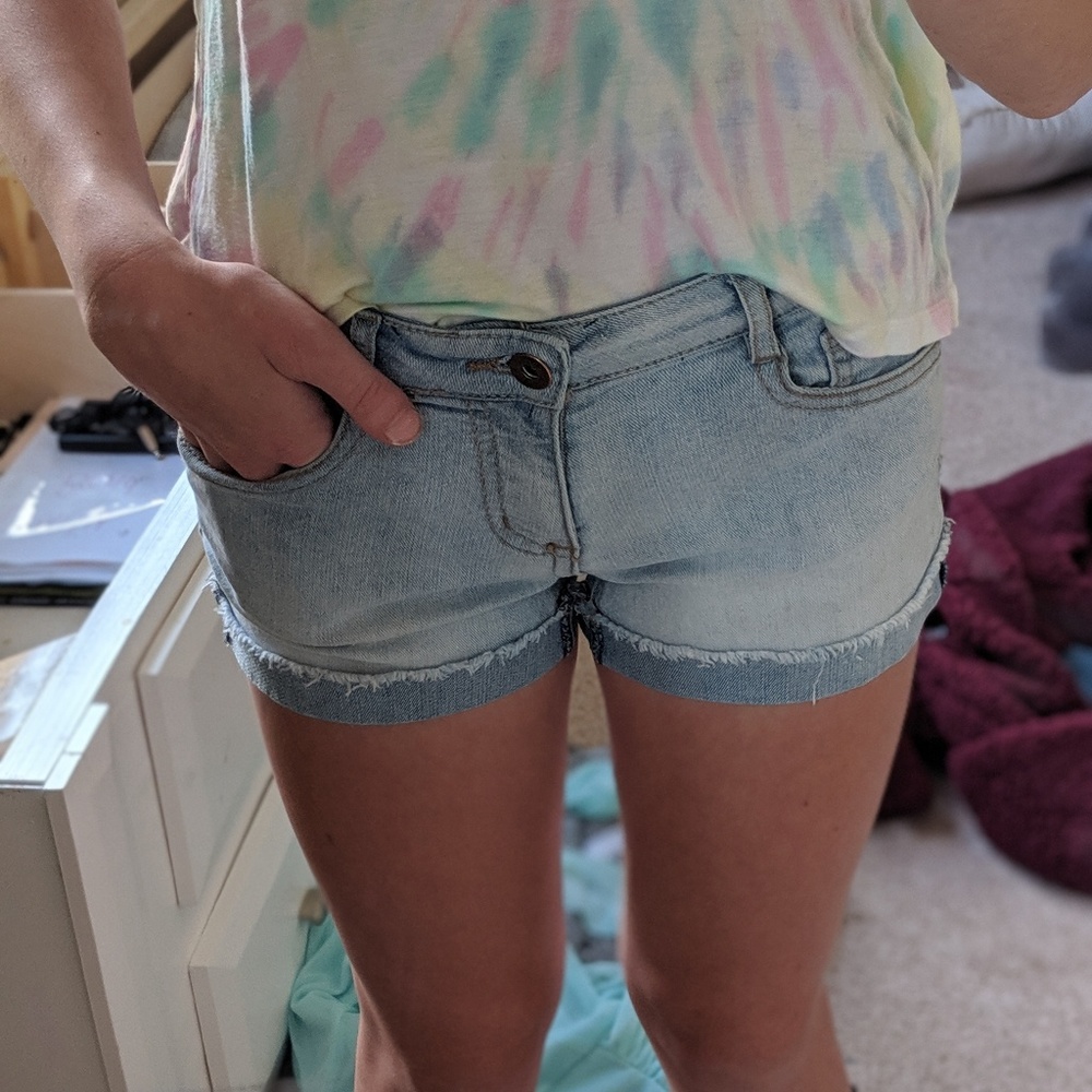 denim shorts